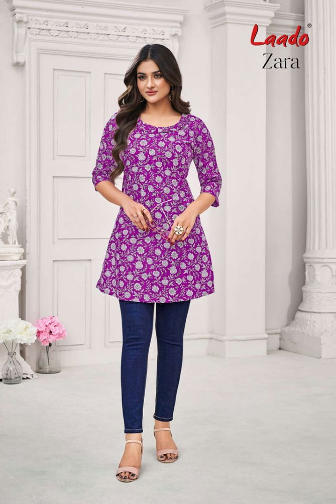 Laado Zara Vol 2 2001 To 2012 Short Printed Kurti Wholesalers In Delhi